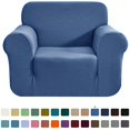 thumbnail image 1 of CHOK 2024 1-Piece Checks Stretch Sofa Cover Slipcover Couch Cover  Chair  Light Gray, 1 of 6