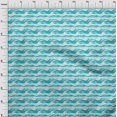 thumbnail image 4 of oneOone Cotton Poplin Turquoise Blue Fabric Asian Wave Craft Projects Decor Fabric Printed By The Yard 42 Inch Wide, 4 of 4