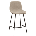 thumbnail image 1 of Bouclair Beige Fabric and Metal Bar Stool, 1 of 8