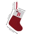 thumbnail image 2 of Christmas Gift Bag Red Knitted Wool Stocking with Embroidered Dog Paw and Snowflake Design 20 cm x 10 cm, 2 of 2