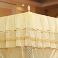 thumbnail image 4 of Herwey Bed Canopy,Mosquito Net,Luxury Princess Three Side Openings Post Bed Curtain Canopy Netting Mosquito Net Bedding, 4 of 8