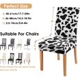 thumbnail image 5 of Chair Covers for Dining Room Set of 6, Stretch Dining Chair Cover 6 Pieces, Washable Kitchen Parsons Chair Slipcovers 6 Pack, Removable Seat Protector for Home and Party, 5 of 5