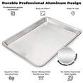 thumbnail image 3 of Aluminum Baking Sheet with Stainless Steel Cooling Rack Set by Ultra Cuisine - Half Sheet Size Pan 13 x 18 inch, Durable Rimmed Sides, Easy Clean, Commercial Quality for Cooking and Roasting, 3 of 4