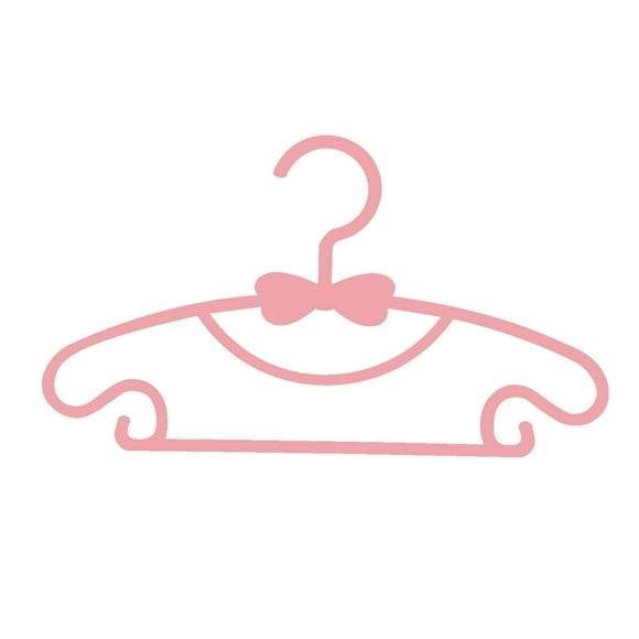 HLONK Children‘S Closet Clothes Hangers 10Pcs Children Kids Plastic Coloured Coat Hangers Bow Clothes Hanger Kids Children Baby Clothes Hangers for Closet Plastic Hangers Heavy Duty