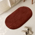 thumbnail image 3 of Maplenight Oval Bathroom Rugs Non Slip Washable 35x24in Soft Absorbent Bath Rugs Quick Dry Anti Mold Shower Rug for Bathroom Floor Tub and Shower Coffee, 3 of 6