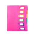 thumbnail image 2 of Fridja Décoration Intérieure Liquidation 6 Compartiments Arcs-en-Ciel Organe de Classification Ensemble Bureau Dossier de Rangement de Données A4 Organiseur de Dossiers Papier avec Fermeture à Boucle Élastique pour Maison École Bureaux, 2 of 6