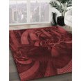 thumbnail image 3 of Ahgly Company Tapis d'Intérieur Rectangulaires Transitionnels Rouges Lavables à la Machine, 8 Pieds x 12 Pieds, 3 of 7