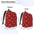 thumbnail image 2 of Vsdgher Christmas Deer B Print Canvas Backpack Travel Rucksack Unisex Knapsack 15.7/17.7Inch Laptop Backpack for Work,College-Small, 2 of 5