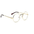 thumbnail image 4 of relayinert Unisex Korean Vintage Eyeglasses Round Metal Frame Spectacles Clear Lens Eye Glasses Accessory, 4 of 8
