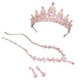 thumbnail image 1 of LYMAYTER Bride Jewelry Set 3Pcs/Set Wedding Crown and Earrings - Faux Crystal, Exaggerated, 1 of 7