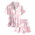 thumbnail image 4 of 2025 Pyjama à Pieds Chaud Imprimé pour Pâques Pyjama Robe à Boutons à Manches Courtes pour s Haut Short Pyjama de Maison Ensemble Peignoir, 4 of 4