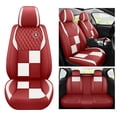 thumbnail image 2 of Maidao Car Seat Covers Full Set for Volkswagen for Arteon 2017-Present 5 Seats Leather Compatible Airbag Waterproof Soft Front Rear Cushion Protector Red, 2 of 6