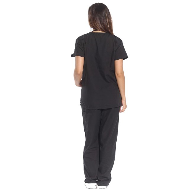 Ensembles de Sarraus pour Femmes à Six Poches Sarraus Médicaux (Col en V avec Pantalon Cargo)