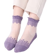 FhsagQ Socks Men Socks Stretchy 1 Pairs Unisex Warm Soft Print Sport Socks Medium Stockings Winter Socks Mens Socks Plus Size Robe Socks for Men Crotchless Socks Purple One Size