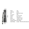thumbnail image 3 of Dvkptbk Flashlight Puissant Xhp50 Flashlight DEL Usb Rechargeable Lampe Torche Lampe Frontale Essentiels de Camping, 3 of 9