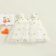 thumbnail image 2 of EIMELI Été Jolie Bébé Filles Robe Douce Sangle Sans Manches Fleurs Imprimé Dentelle Tutu Robe Rose Marguerite 1-2 Ans, 2 of 7