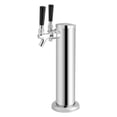 thumbnail image 3 of Beer Tower  Bar Beer Tower Dual Taps Stainless Steel Draft Beer Tower Dispense Drinking  Faucet For Home Bar Pub Use, 3 of 8
