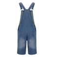 thumbnail image 4 of JIUKE Jumpsuits for Men Casual Summer Washed Suspender Short Rompers 1 Piece Straight Leg Shorts Overalls, 4 of 5