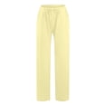 thumbnail image 4 of Timegard Cotton Linen Pants for Women Elastic Waist Drawstring Fall Travel Casual Pants with Pockets, 4 of 5