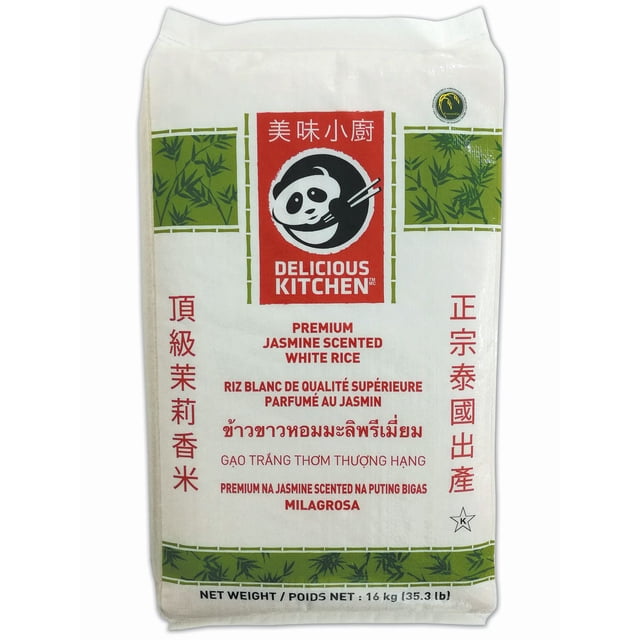 Delicious Kitchen Riz Blanc de Qualité Supérieure Parfumé au Jasmin 16kg