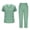 #01Green Scrubs for Women Set, variant on yoeyez Scrub Jumpsuit for Woman Nurses,Womens Modern V Neck Scrub Top andjogger Pant With Multi Pocket for Nurse Workwear Navy