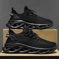 thumbnail image 4 of Mens Plus Size Stylish Woven Knit Sneakers - Fashion-Forward & Breathable Design - Non-Slip, Comfortable, Perfect for Outdoor Adventures, 4 of 5