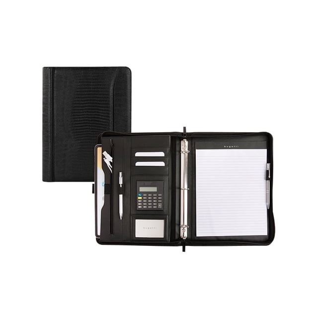 Bugatti RGB2391 Étui d'Écriture pour Reliure à Anneaux, Format Lettre, Noir, 1 Unité