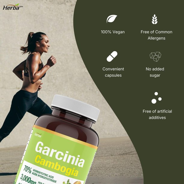 garcinia & l-carnitine 70 hca Herba Cambogia Extract 750mg 150 Capsules | 70% | Made in Canada Herba Garcinia Cambogia Extract 750mg