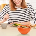 thumbnail image 3 of Wheat Straw Cereal Bowl | Microwave and Dishwasher Safe Large Soup Bowl | Stackable Reusable Dinnerware for Kitchen, Office, Camping and Travel | 14.9x7.5cm Single Bowl, 3 of 5