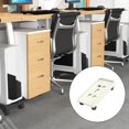 thumbnail image 4 of PC CPU Holder Stand Mobile Bracket Desktop Mainframe with Wheels Cart for Office Home Under Desk Universal Apricot, 4 of 7