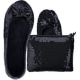 thumbnail image 1 of Women's Portable Foldable Ballet Flats Shoes Roll Up Slippers for Travel Wedding, 1 of 4