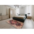 thumbnail image 4 of Ahgly Company Indoor Round Traditional Red Medallion Area Rugs, 3' Round, 4 of 6