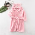 thumbnail image 3 of Sunnyoo Toddler Girls Hooded Flannel Nightrobe Sleepwear Robe Cartoon Bathrobe, Sizes 1-8, 3 of 3