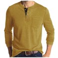 thumbnail image 1 of Stylish Men's Button-Up Long Sleeve T-Shirt for Autumn Casual Wear Comfortable Base Layer for Everyday Use Fashionable Rounded Neck Tee, 1 of 7