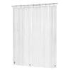 TIMIFIS Curtains Bath Shower Curtain Liner Clear Non Bathroom Sheer Curtains with a transparent design and six pockets for device storage and touchscreen interaction. This 71x71 inch (180x180 cm) liner, made of 100% EVA material, is ideal for standard-sized showers and bathtubs. Includes 12 hooks for easy installation, making it a versatile bathroom accessory.