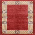 thumbnail image 1 of Ahgly Company Indoor Square Mid-Century Modern Red Oriental Area Rugs, 8' Square, 1 of 6