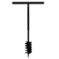 thumbnail image 3 of Ground Drill with Handle Auger Bit 120 mm Double Spirals Steel Black, 3 of 4
