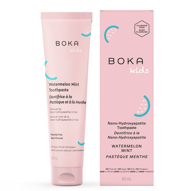 Boka Fluoride Free Toothpaste, Nano Hydroxyapatite, Watermelon Mint Flavor - 80ml - 1pk