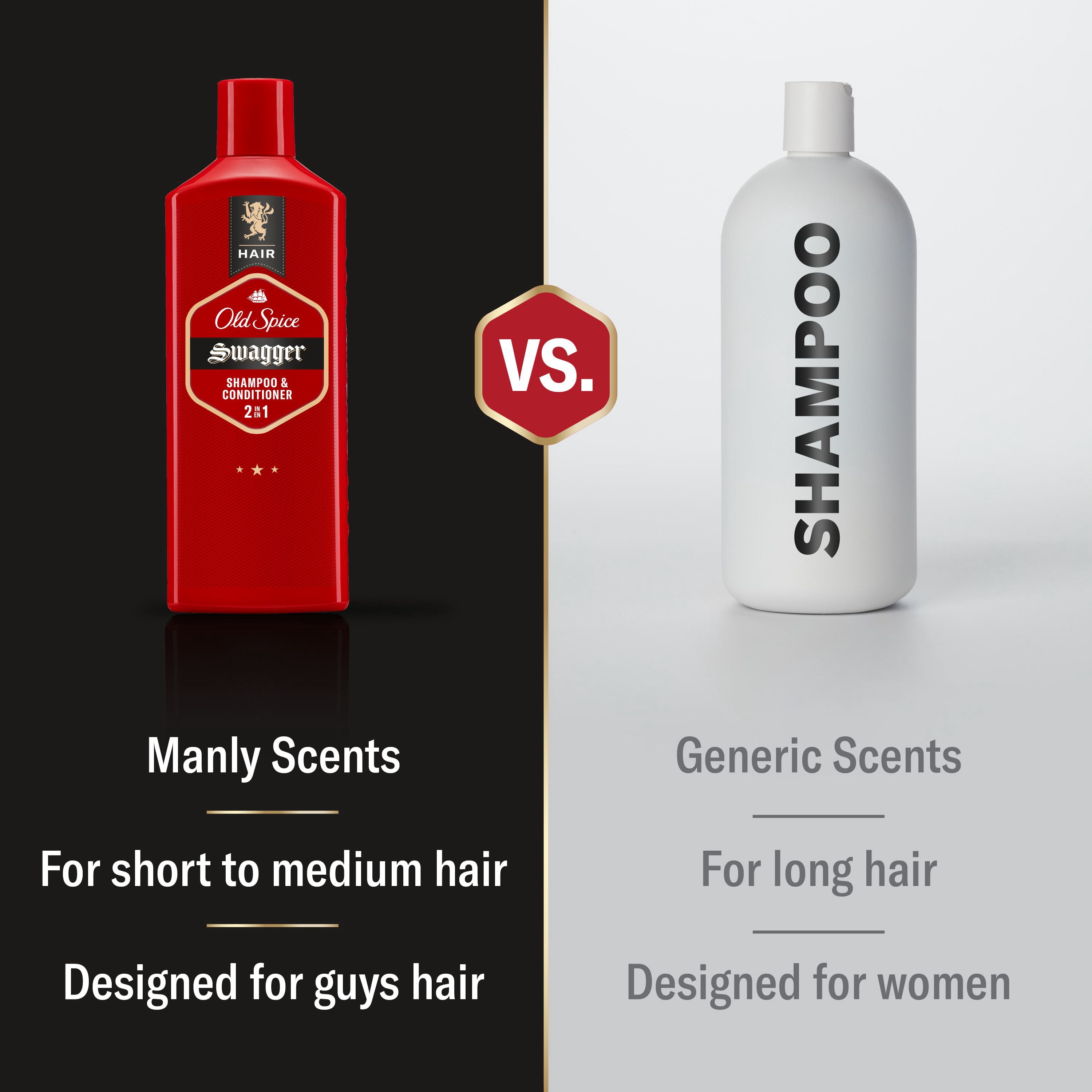 Old Spice Swagger 2en1 Shampooing et Revitalisant pour Hommes
