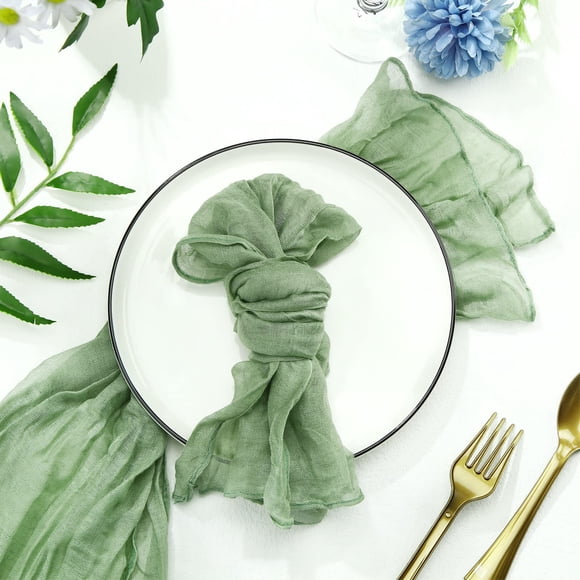 tumgatte Serviettes en Tissu Froissé Style Boho Décoration de Table de Mariage Sets de Table Serviettes Plissées Romantiques Jupe Plissée jusqu'à 45 % de Réduction