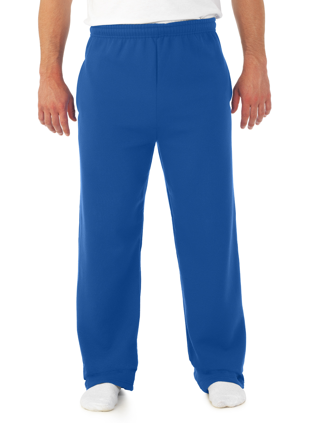 Jerzees Mens NuBlend Pocketed Open-Bottom Sweatpants, S, Royal