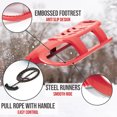 thumbnail image 3 of ArcticThrill Snow Sled for Kids - SnowRocket Sledge - Single Rider Racer Toboggan with Pull Rope; Outdoor Plastic Winter Sleigh for Toddlers & Kids, 3 of 9