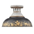 thumbnail image 2 of Golden Lighting Kinsley Semi-Flush in Aged Galvanized Steel with Rust Shade, 2 of 7