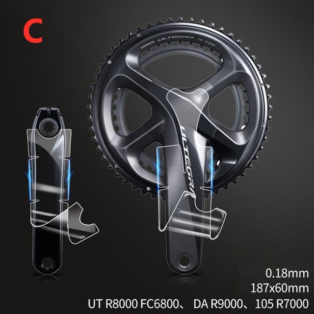 Bgsha Bicycle Crank Protector Stickers Decals Road Bike Adhesive TPH For-SRAM/SHIMAN0