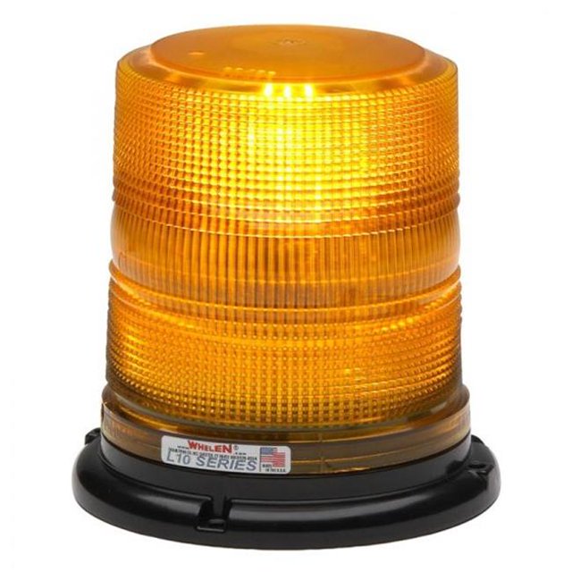 Whelen L10HAP Super-LED Permanent-Pipe Mount High Profile Hook Amber Beacon Light