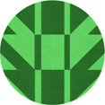 thumbnail image 1 of Ahgly Company Tapis Rond Lavable en Machine Intérieur Transitionnel Vert, 8 Pieds Rond, 1 of 7