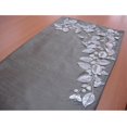 thumbnail image 3 of The HomeCentric Handmade Decorative Table Runner 14'' x 120'' Silk Beaded Mother Of Pearl Embroidered Butterfly Grey Silver, 3 of 4