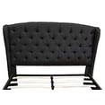 thumbnail image 2 of Best Master Furniture Yvette Upholstered Tufted with Wingback Platform Bed King, Black, 2 of 3
