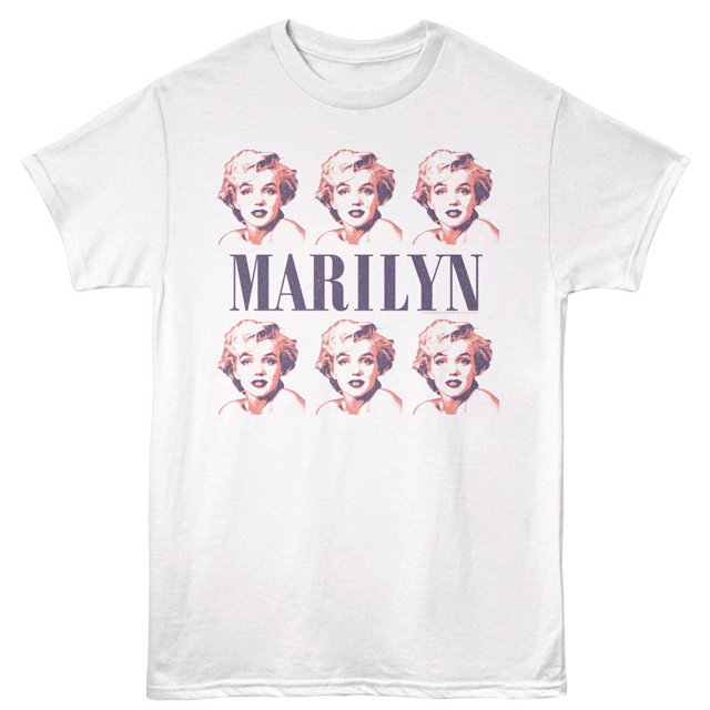 Marilyn Monroe T-Shirt pour Adulte Blanc « Repeat »