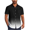 thumbnail image 1 of Pisexur Shirts for Man T Hommes Mode Décontractée Col Rabattu Impression Dégradée Chemise à Manches Courtes Blouse Blanche, L Chemises de Golf Hommes & Chemises Hommes, 1 of 7